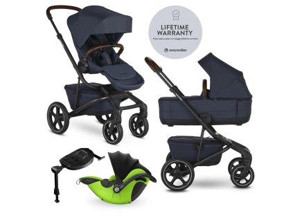 EASYWALKER Kočárek kombinovaný Jimmey 2v1 Indigo Blue LITE RWS + KIDDY Evoluna i-size 2 + základna