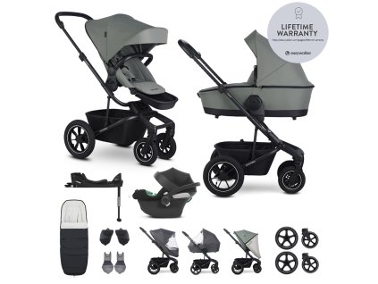 EASYWALKER SET Kočárek 4v1 Harvey⁵ Agave Green XXL AIR + CYBEX Aton B2 i-Size + základna