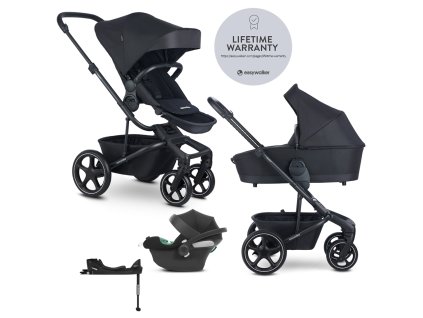 EASYWALKER SET Kočárek 4v1 Harvey⁵ Midnight Black LITE RWS +CYBEX Aton B2 i-Size,základna