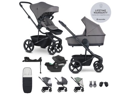 EASYWALKER SET Kočárek 4v1 Harvey⁵ Pebble Grey XXL RWS + CYBEX Aton B2 i-Size