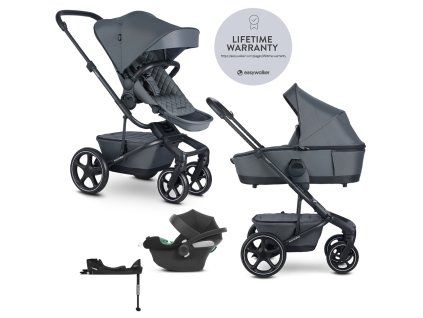EASYWALKER SET Kočárek 4v1 Harvey⁵ Premium 2v1 Mineral Grey LITE RWS + CYBEX Aton B2 i-Size + základ