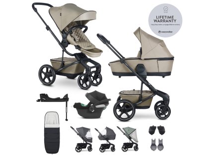 EASYWALKER SET Kočárek 4v1 Harvey⁵ Premium Pearl Taupe XXL RWS + CYBEX Aton B2 i-Size
