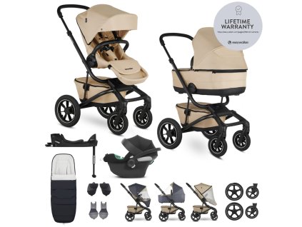 EASYWALKER SET Kočárek 4v1 Jimmey Sand Taupe XXL AIR + RWS + CYBEX Aton B2 i-Size