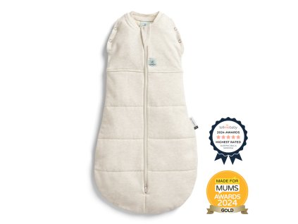 ERGOPOUCH Zavinovačka a pytel na spaní 2v1 Cocoon Oatmeal Marle 6-12 m, 8-10 kg, 2,5 tog