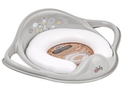 MALTEX Redukce na WC s úchyty měkká Zebra - Grey