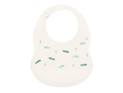 NATTOU Bryndák silikonový se zapínáním bílý bez BPA