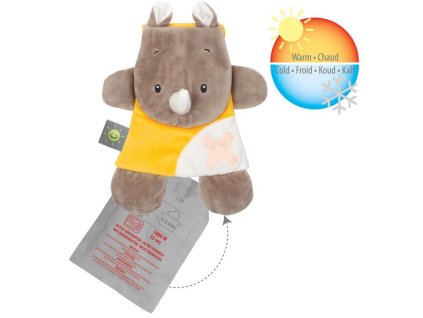 NATTOU Mazlíček s termoforem Buddiezzz nosorožec