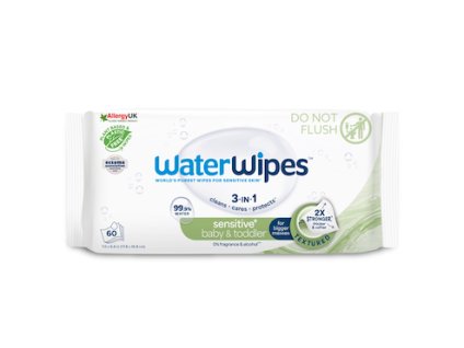WATERWIPES Ubrousky vlhčené Baby&Toddler 3in1 60 ks