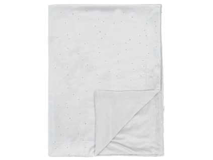 BIMBI DREAMS Deka zlaté tečky velur grey 80x110 cm