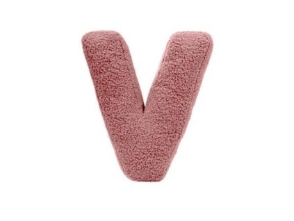 MEALINI Plyšové písmeno Růžové V