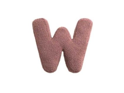 MEALINI Plyšové písmeno Růžové W