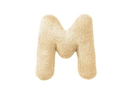 MEALINI Plyšové písmeno Krémové M