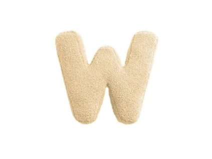 MEALINI Plyšové písmeno Krémové W