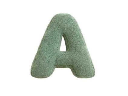 MEALINI Plyšové písmeno Zelené A