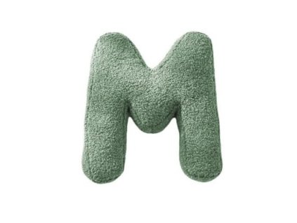 MEALINI Plyšové písmeno Zelené M