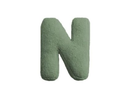 MEALINI Plyšové písmeno Zelené N