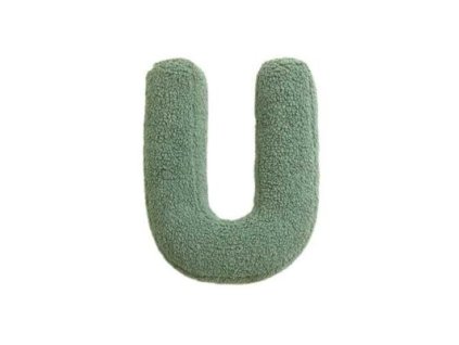 MEALINI Plyšové písmeno Zelené U
