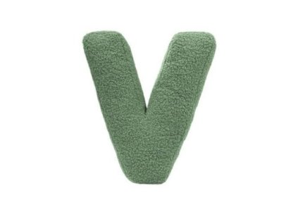 MEALINI Plyšové písmeno Zelené V