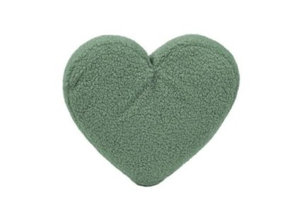 MEALINI Plyšový Polštářek Srdce Zelené