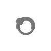 INTERBABY Kousátko silikonové kroužek - šedé