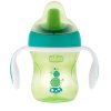 CHICCO Hrneček Trénujeme s držadly 200 ml zelený 6m+