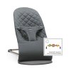 Lehátko BabyBjörn Bouncer Bliss Anthracite Classic Woven + hračka  očička Googly Eyes(0)