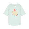 LÄSSIG Short Sleeve Rashguard flowers sea foam 19-24 mo.