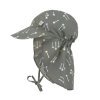 LÄSSIG Sun Protection Flap Hat palms deep olive 07-18 mo.