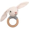 MEALINI Chrastítko s dřeveným kroužkem Zajíc Hugo