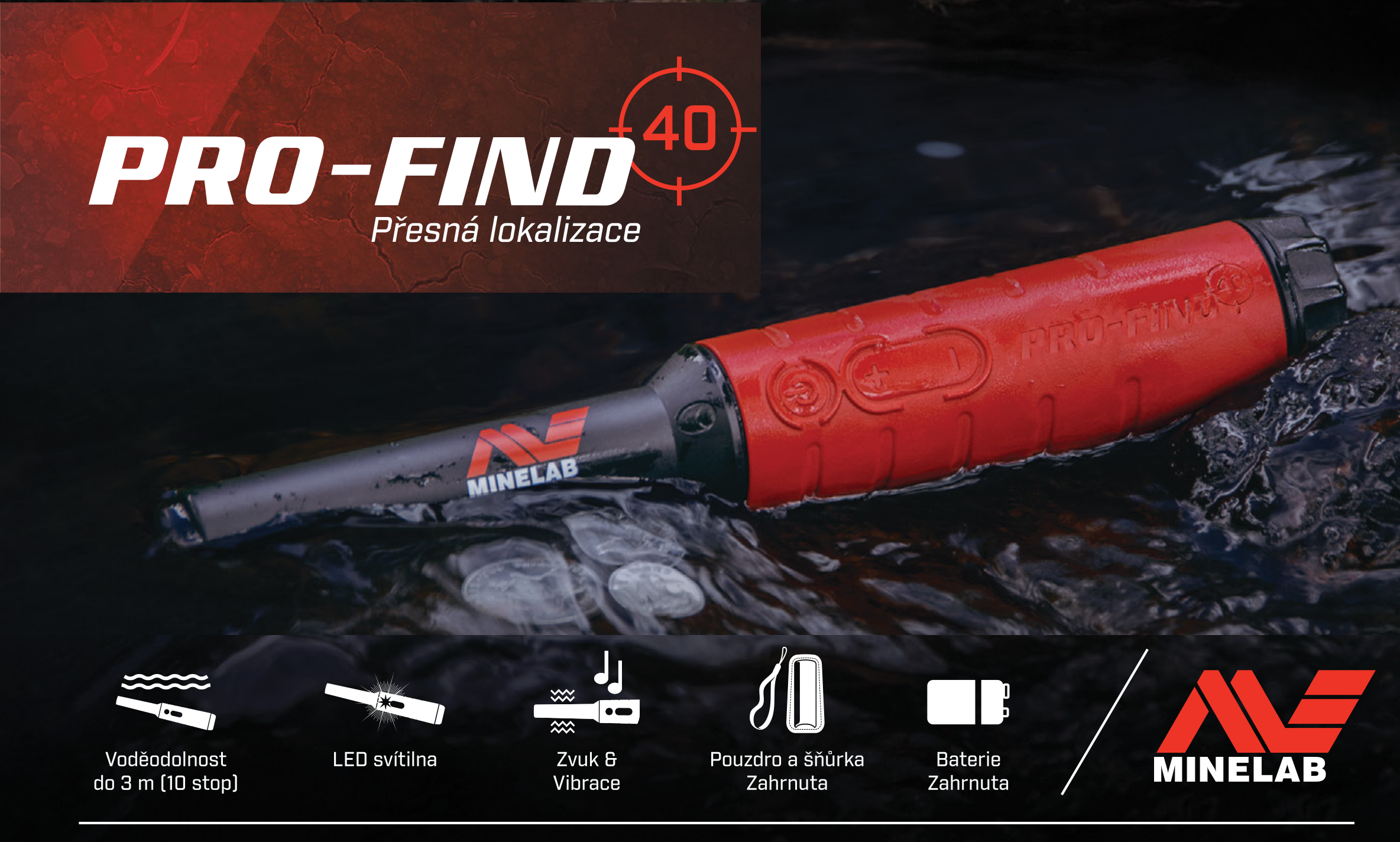 Nová dohledávačka Minelab Pro Find 40