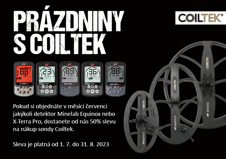 Prázdniny s cívkami Coiltek pro řadu detektorů Minelab Equinox a X-Terra PRO