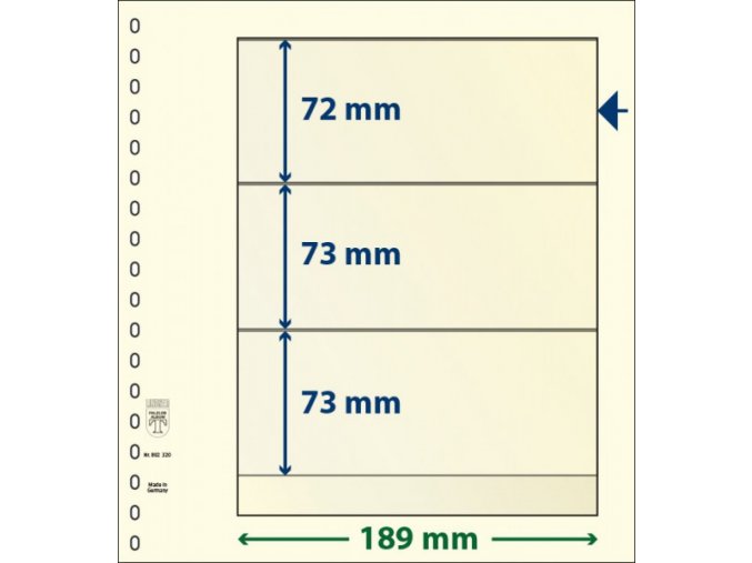 Albový list 802320 - 3 kapsy T-Blank Lindner