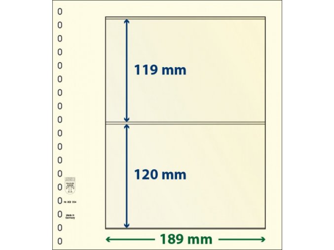 Albové listy 802204P - 2 kapsy T-Blank Lindner