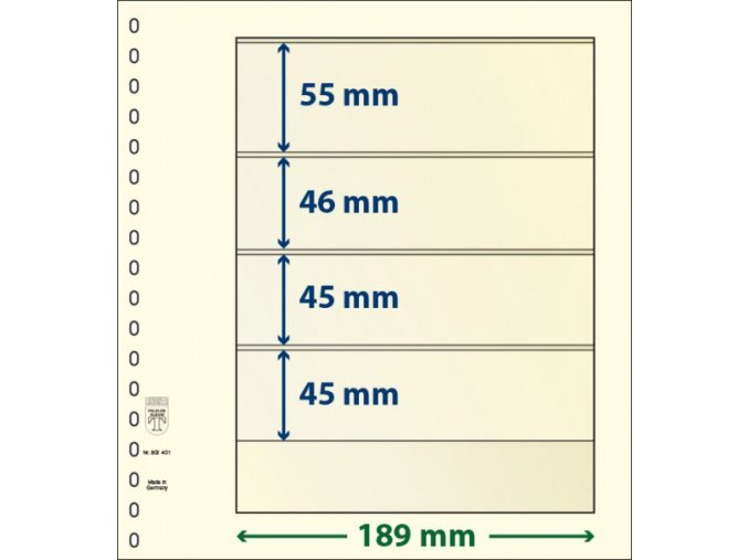 Albové listy 802401P - 4 kapsy T-Blank Lindner