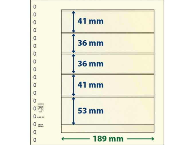 Albové listy 802502P - 5 kapes T-Blank Lindner