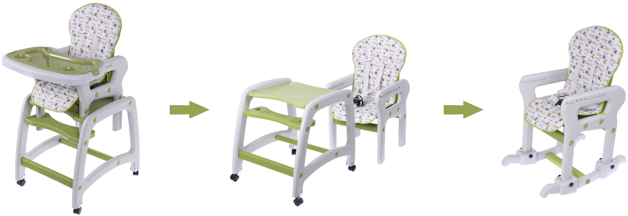 Ecotoys-jidelni-zidlicka-3-v1-zelena-kolibka-8