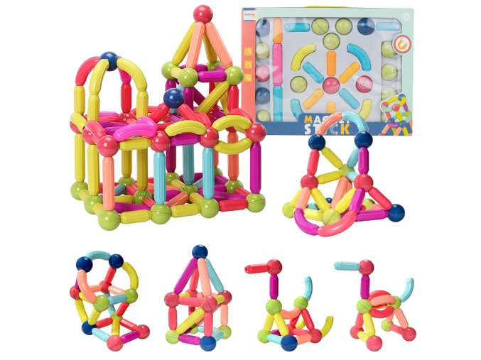 magneticka stavebnice magnet stick 46 dilku