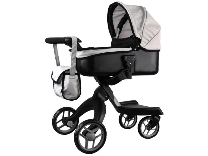 hluboky kocarek pro panenky Alice 4544 sedy