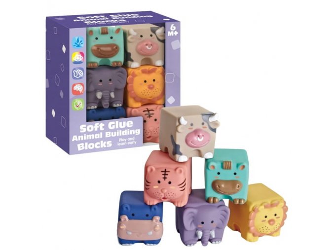 senzoricke kostky Animal Building Blocks