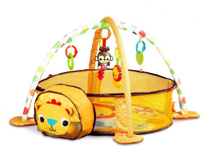 Ecotoys hracia deka s 30 loptičkami Levíček