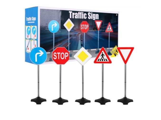 Majlo Toys dopravné značky 80 cm 5 kusov