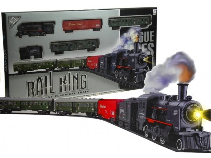 Majlo Toys Rail King vláčkodráha s kourem