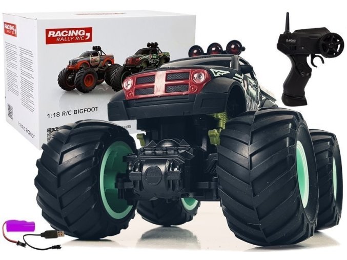 Auticko na dalkove ovladani Bigfoot cernozelene