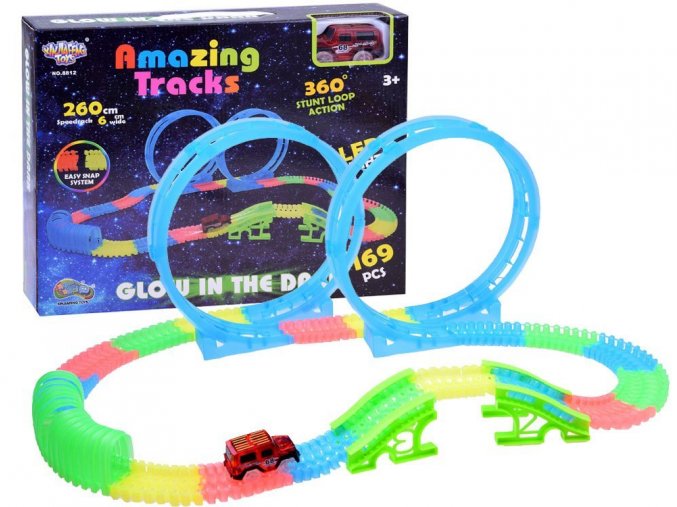 svitici draha s autickem Glow Track 169 dilu