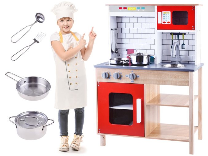 drevena kuchynka Red Kitchen