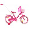 Detský bicykel Mexller Village s vodiacou tyčou ružový 16"