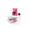 Medvedík z ruží ružový Rose Bear 40 cm