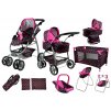 kocarek pro panenky 9662 set 9v1 cerny