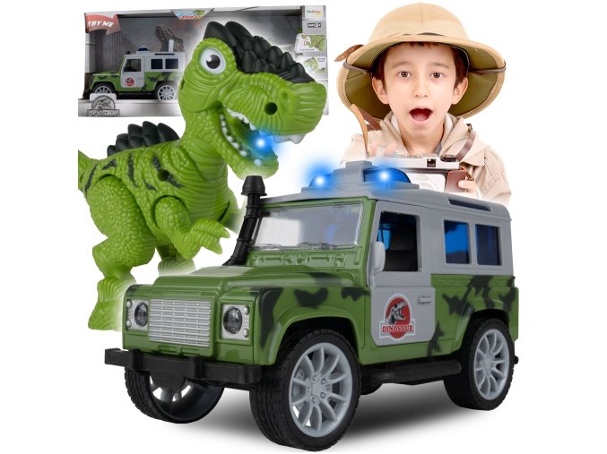 terenni auto s dinosaurem 1 20