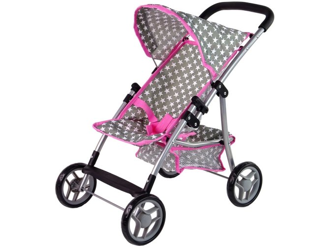 alice kocarek pro panenky 9304 sedo ruzovy